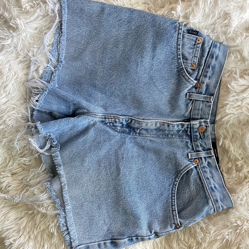 high waisted shorts distressed